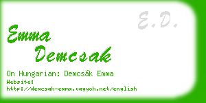 emma demcsak business card