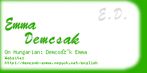 emma demcsak business card